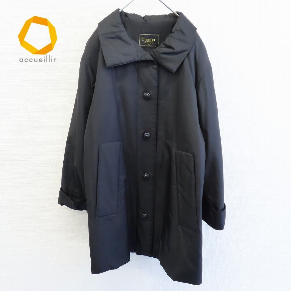 クレモナ Cremona シルク ロングコート ブラック系 852743 - メルカリ