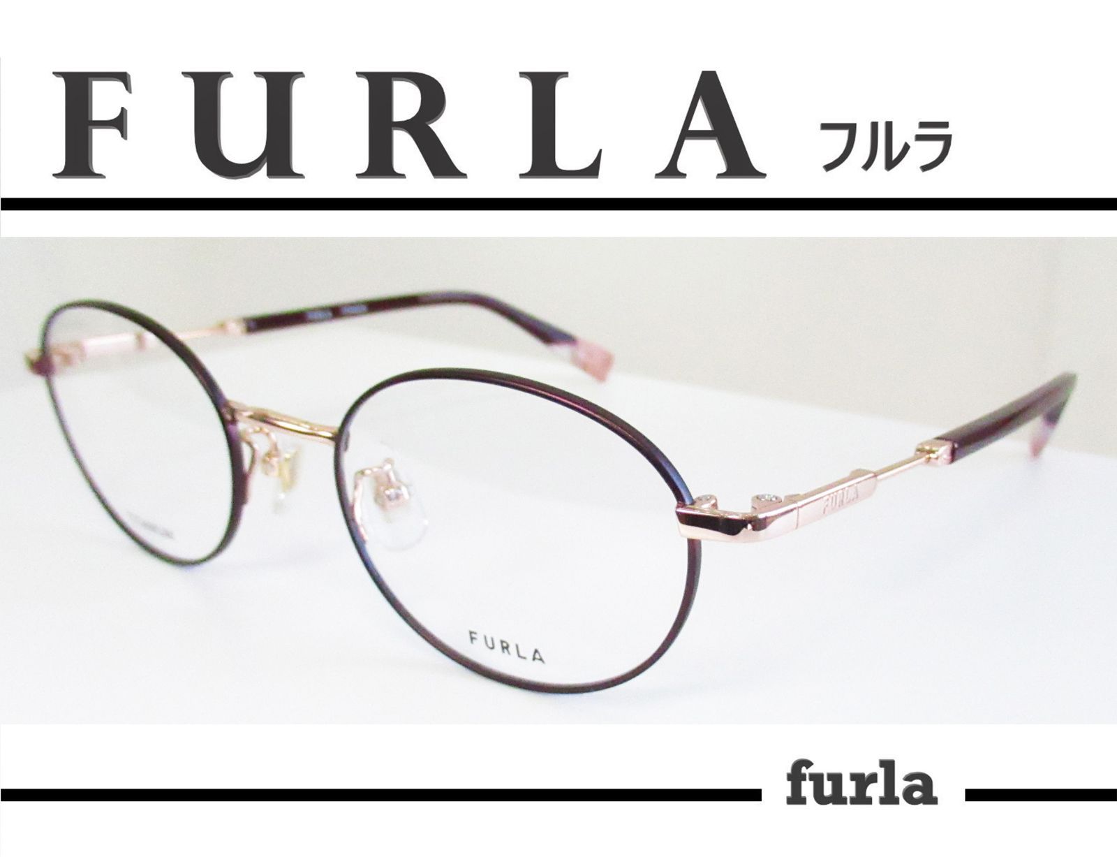 FURLA フルラ ◇メガネフレーム VFU-657J-0307 (マットボルドー/ピンク 