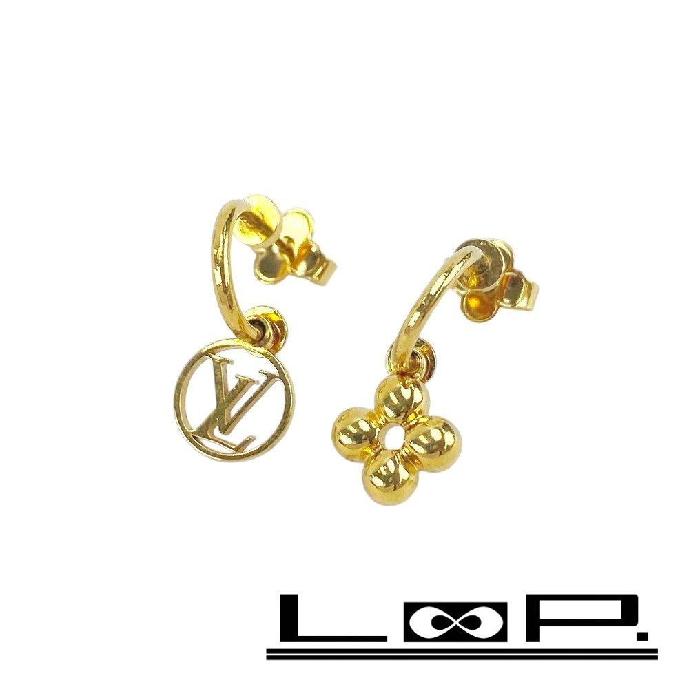 ルイヴィトン ブックルドレイユブルーミング ピアス アクセサリー GP ゴールド M64859 441004 1