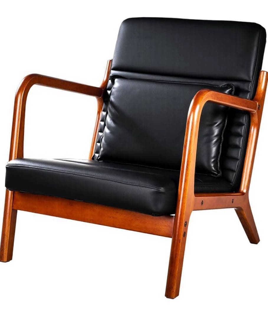 北欧風デザイン 1人掛けソファ レザー調 おしゃれ コンパクトソファ 一人用チェア 感 シンプル モダン リビング カフェ風 インテリア 快適 座り心地抜群 一人暮らしにも最適