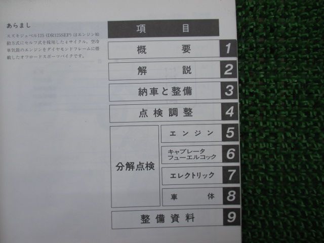 コレクション ジェベル125 サービスマニュアル スズキ 正規 バイク