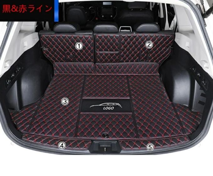 スバル フォレスター SK系 用 トランクマット 防水 カーゴマット ラゲッジマット トランクトレイ レザー 5個 選べる2色