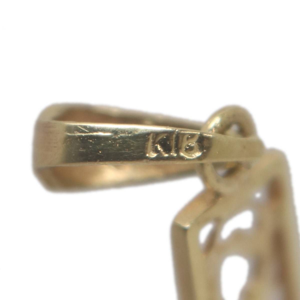 K18 ゴールド クロス 十字架 ペンダント トップ 1.9g KA Bランク 