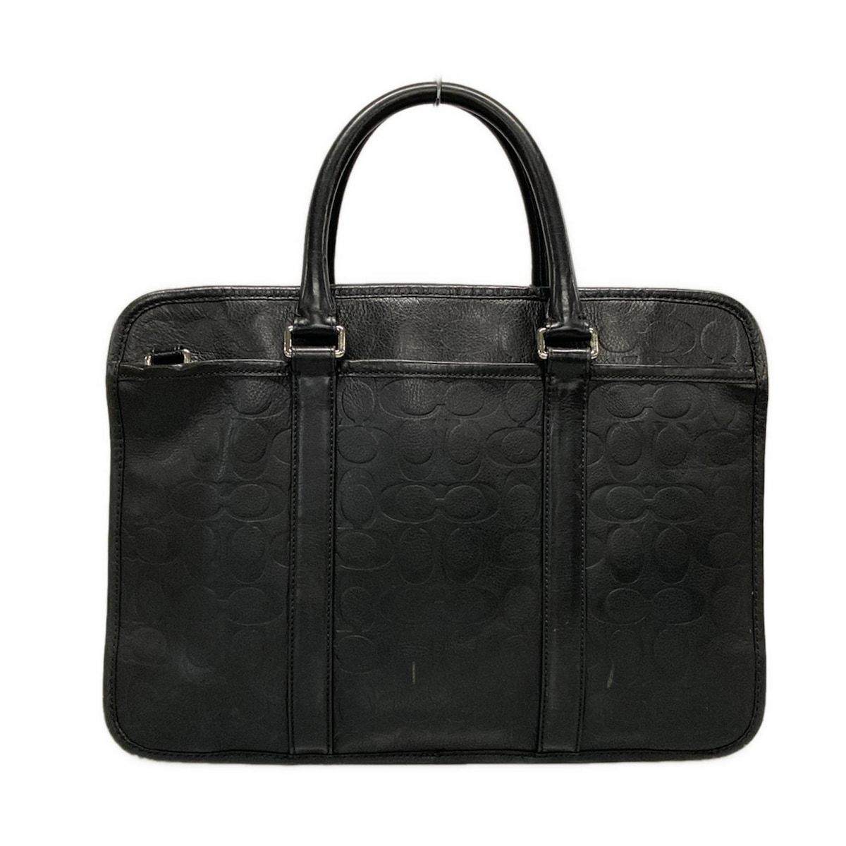 ✅【格安】定価6.9万　コーチ　メンテ済み　COACH ビジネス　レザー　バッグ COACH(コーチ) ビジネスバッグ - 黒 レザー - メルカリ