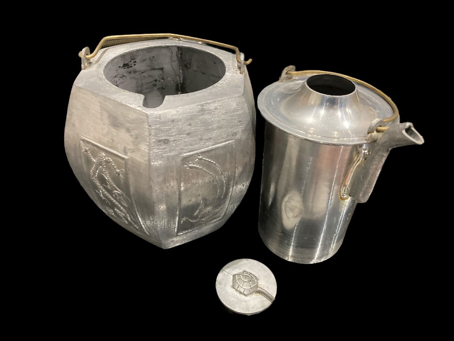 2396  中国酒器　六角チロリ　錫製  骨董品 中国 中国酒器 錫製 酒器 六角 - メルカリ