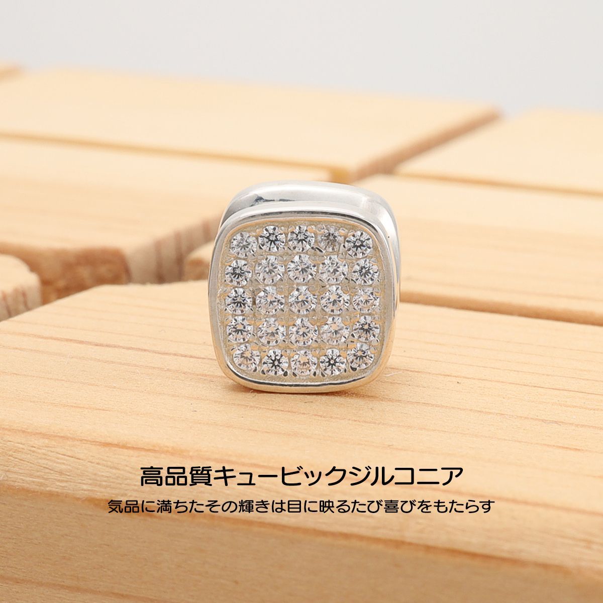 アクセサリー ピアス イヤリング マグネット フェイク スクエア 四角 