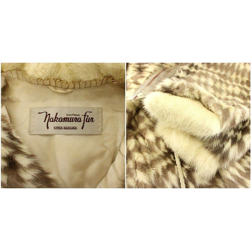 Nakamura Fur パールホワイトミンク ハーフコート L相当 Nakamura Fur パールホワイトミンク ハーフコート L相当