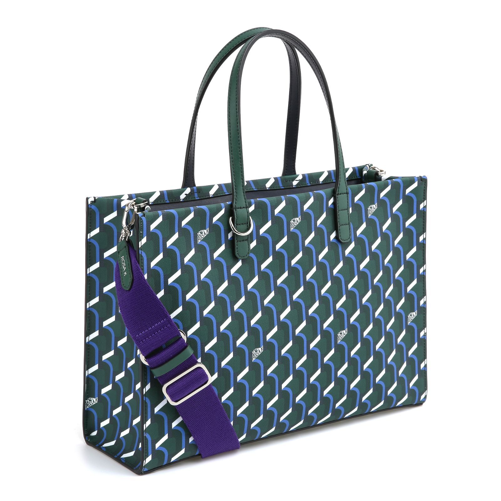 7】ROSA.K CABAS MONOGRAM DAY TOTE BAG BLUE MOUNTAIN sizeLL