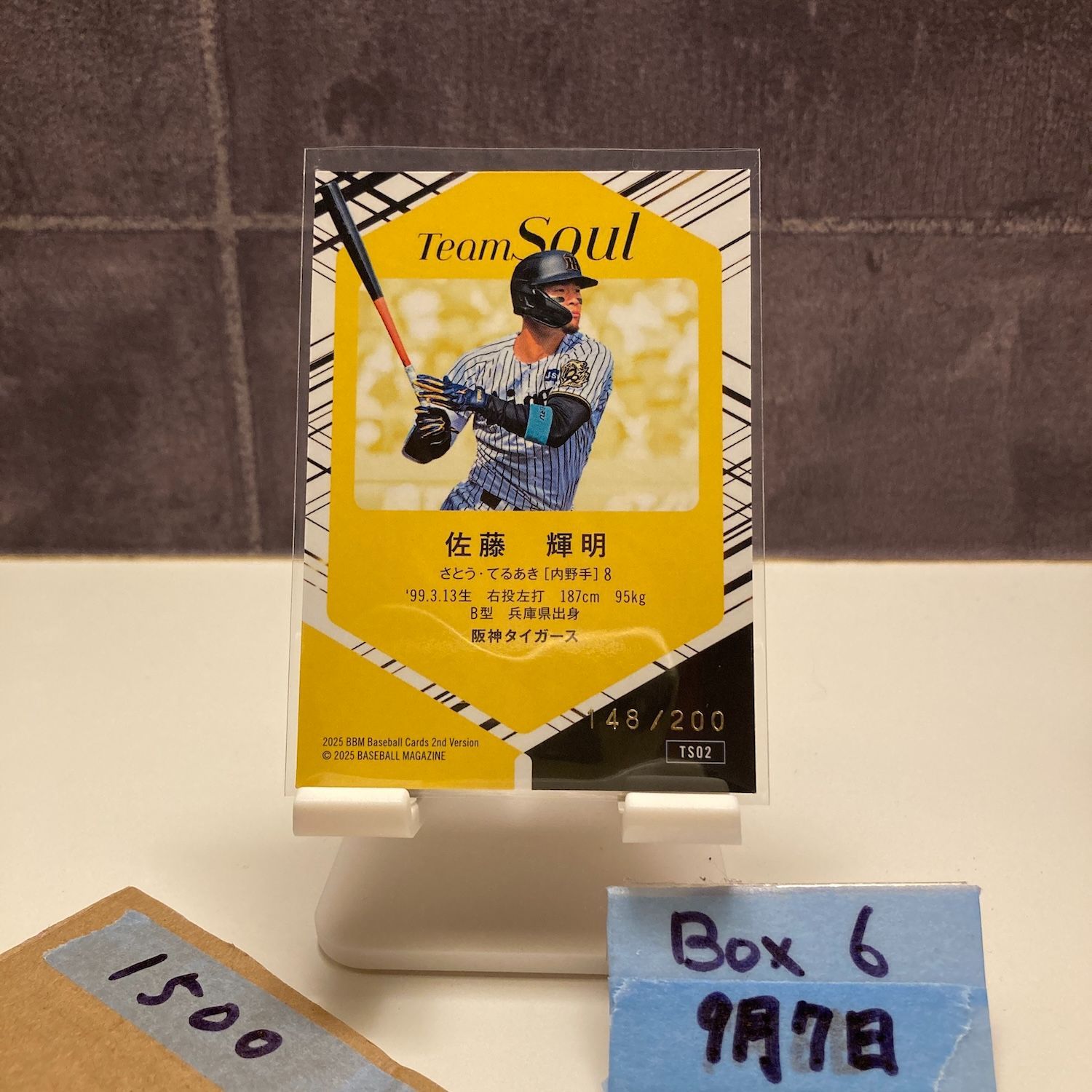 佐藤輝明 BBM2025 2nd 赤箔25シリ＆金箔200シリ セット プロ野球