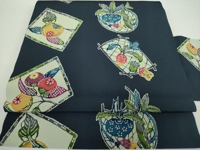 平和屋着物●全通柄九寸名古屋帯　型染　成り物　魚　正絹　逸品　DAAX4916ps 平和屋着物○全通柄九寸名古屋帯 型染 成り物 魚 正絹 逸品 DAAX4916ps