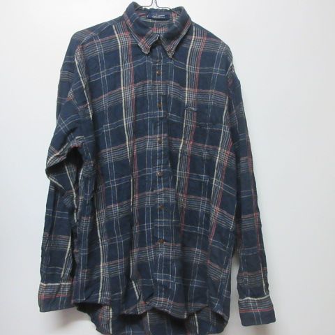 POLO ラルフローレン 長袖シャツ ネルシャツ XL 紺 チェック