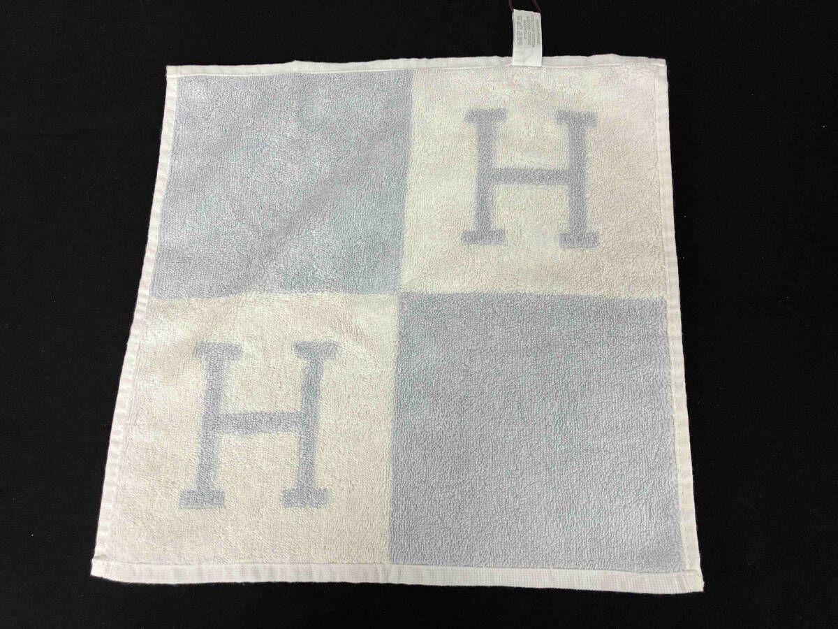 エルメス HERMES アヴァロン アニマルピクセル ハンドタオル ホワイト  