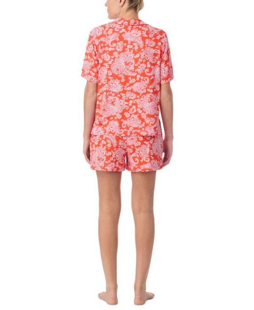 サンクチュアリー レディース ナイトウェア アンダーウェア Women s Short-Sleeve Shirt - Boxer PJ Set Red Paisley