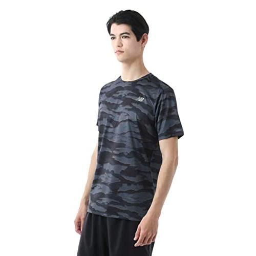 ニューバランス(New Balance) プリンテッド 半袖Tシャツ Accelerate AMT03204 ブラックマルチヘザー(BMM) Mサイズ