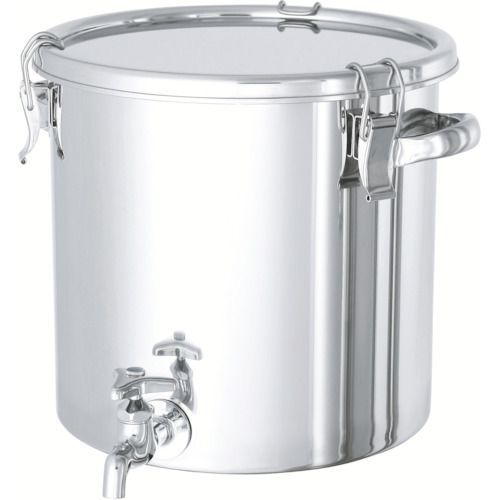 日東 ステンレスタンク ストレート密閉タンク 蛇口付 １５Ｌ