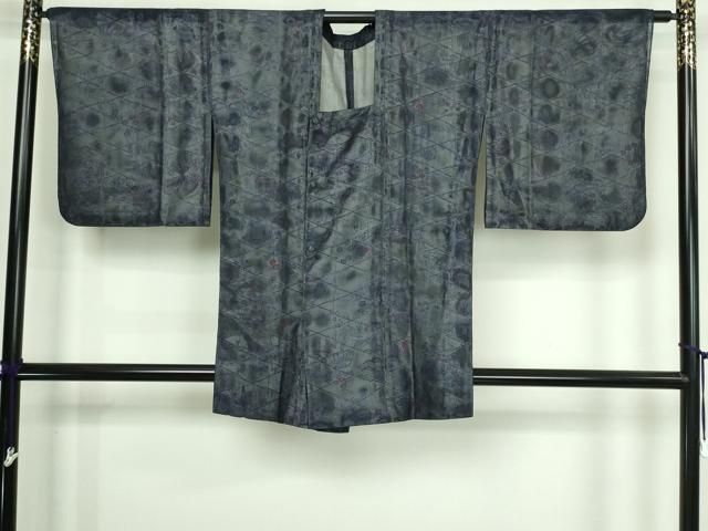 平和屋着物▽道行コート 無双 紗袷 紗×紗 スリーシーズン 春夏秋 ちりよけ 風景草花文 正絹 DAAW9433sf