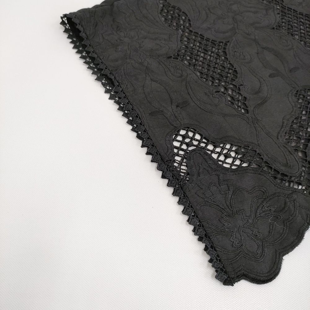 Diagram GRACE CONTINENTAL 刺繍ポンチョトップ 定価31900円 25SS ブラック レディース ダイアグラム グレースコンチネンタル 5-0916M GULLKHAN_COM