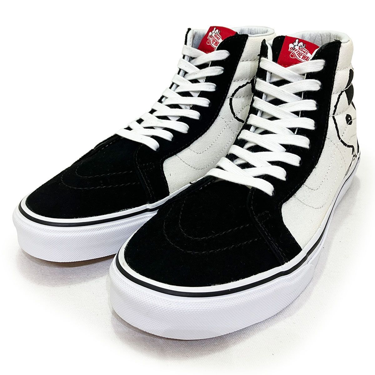バンズ x ピーナッツ スケートハイ ブラック ホワイト 27.5cm VANS x 