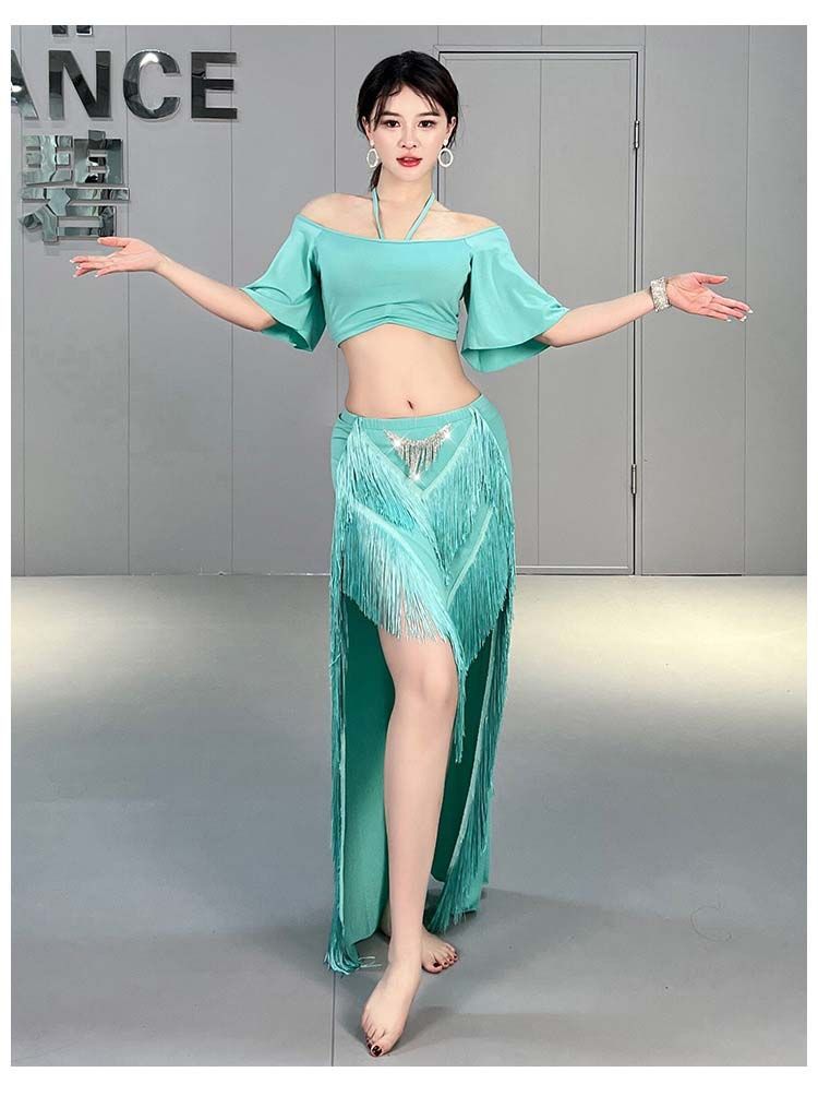 新品 ハンドメイド　エレガンスベリーダンス レッスンウエア S～L ベリー ダンス 衣装 ウェア ローズマリー ダンス 春夏 ベリーダンス