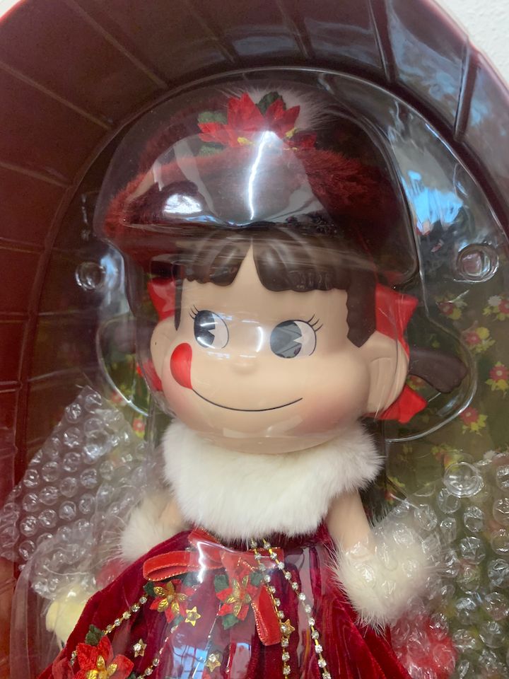 2009年ペコちゃん　クリスマスドール 不二家 ペコちゃん 2009年 クリスマスドール 限定品 箱付き 美品