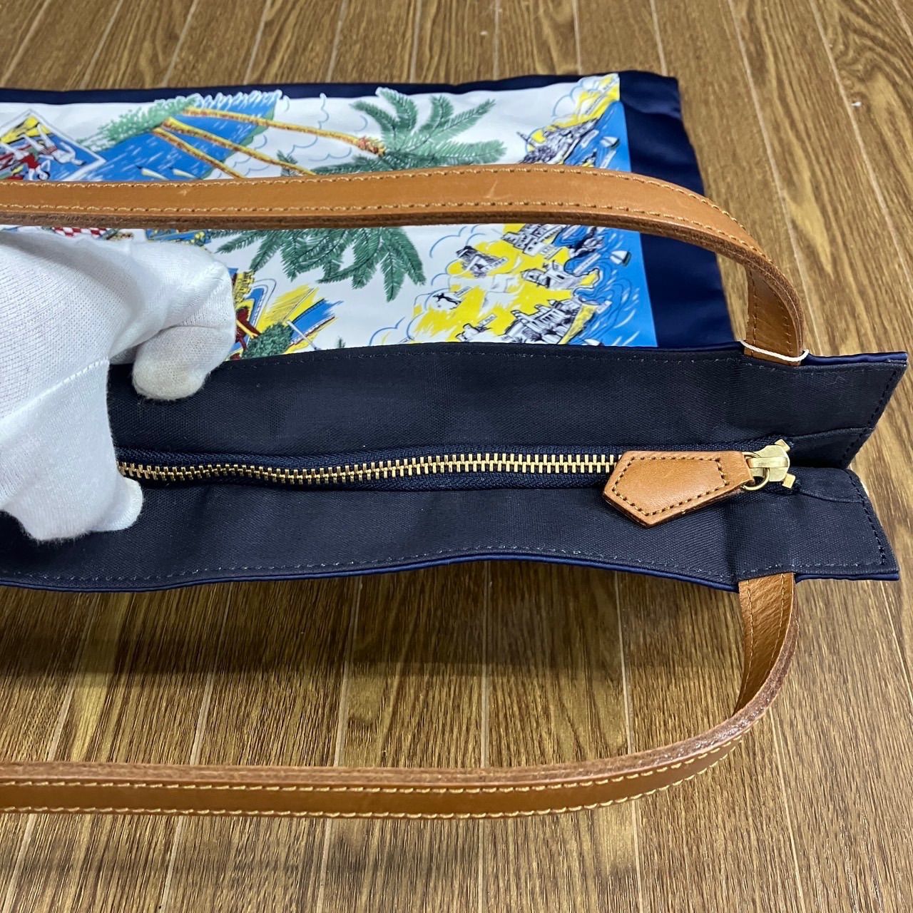 【 TOPKAPI 】 トプカピ　ネイビー　レザー　スカーフ　トートバッグ TOPKAPI（トプカピ）公式オンラインストア | トートバッグ