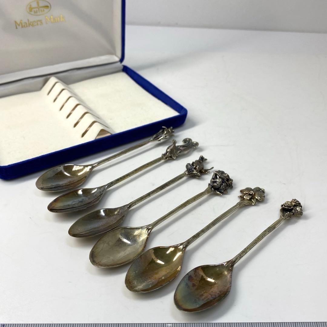 メーカーズマーク 銀製スプーン6点1組側部に刻印925 82g東な6-0707
