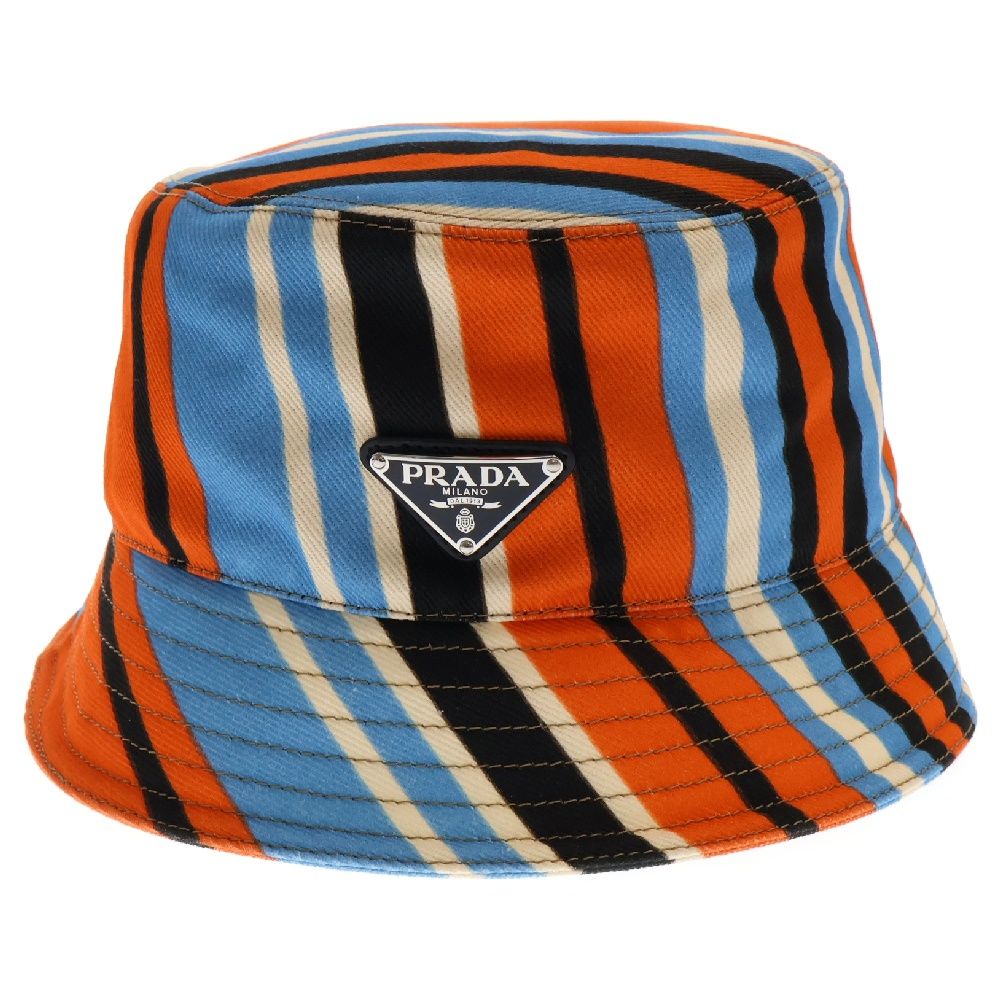 PRADA (プラダ) Print Drill Hat プリントドリルバケットハット 帽子