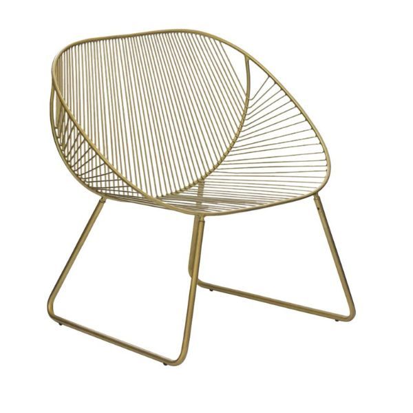 パーソナルチェア ラウンジチェア ゴールド 1人掛け