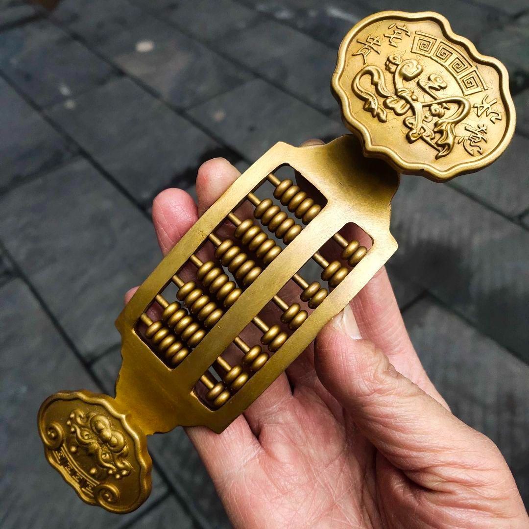 銅 細工 法王如意宝 工芸品 美術品 置物 銅細工 如意吉祥の算盤 装飾品 工芸品 美術品 置物 - メルカリ
