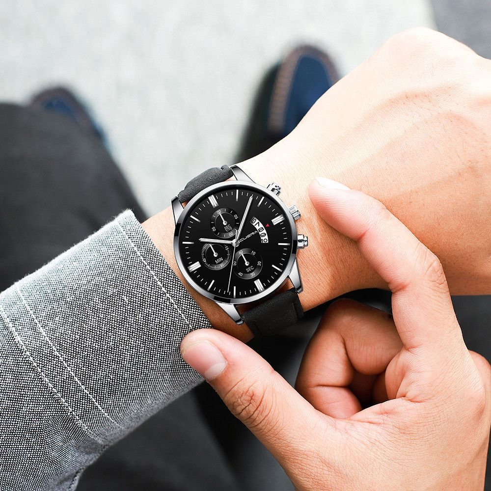 腕時計 アナログ クォーツ ウォッチ ビジネス シンプル 紳士 メンズ 高級腕時計 ファッション ステンレス スチール カレンダー Bsn-E-A