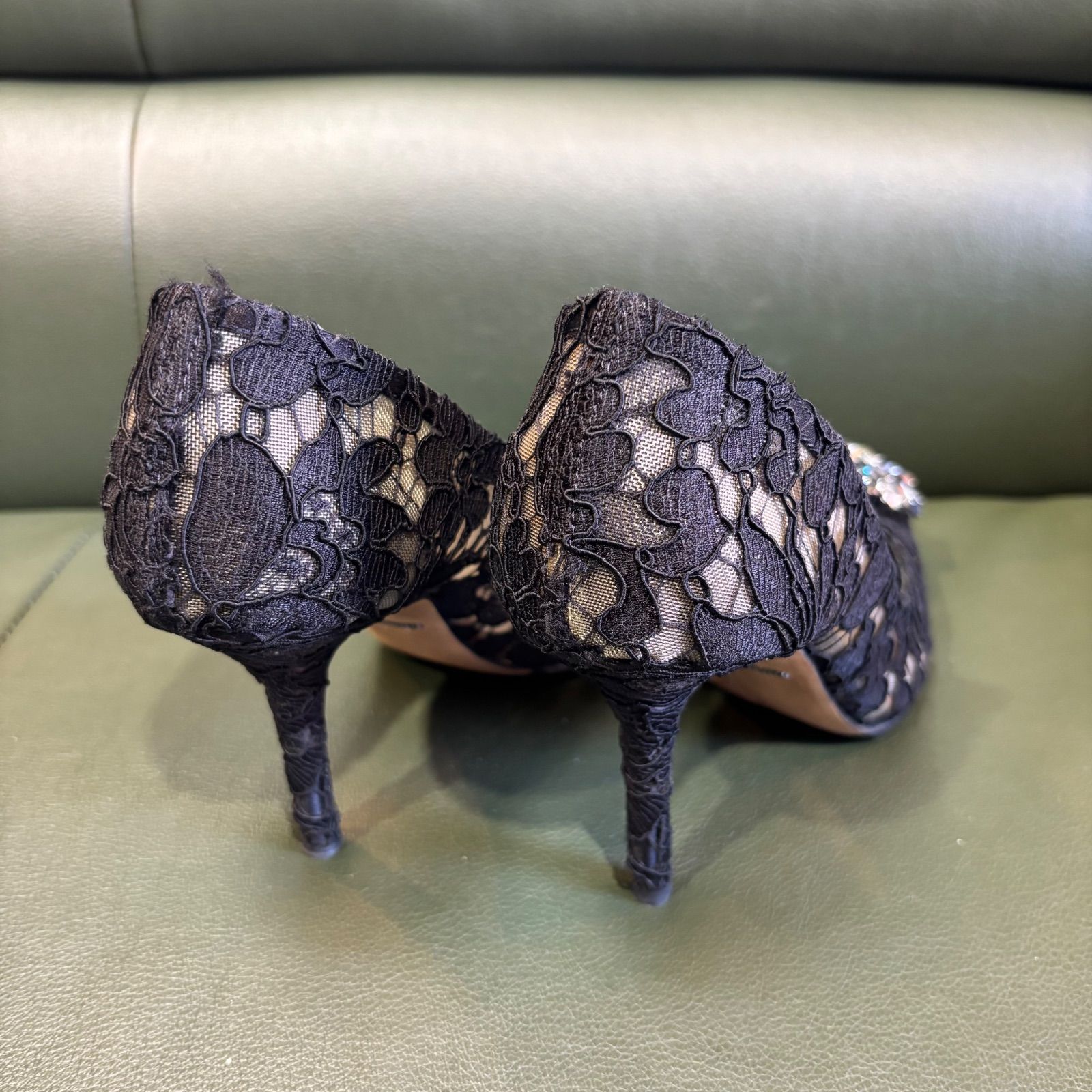 美品Dolce & Gabbana 黒 レース パンプス 美品 DOLCE&GABBANA パンプス ハイヒール レース 36 23.0 - メルカリ