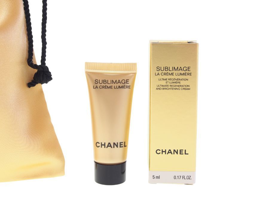 シャネル CHANEL サブリマージュ ラ クレーム ルミエール LA CREME LUMIERE 巾着ポーチ ブライトニングクリーム  2点セットサンプル 5ml 【Used 開封品】 - メルカリ