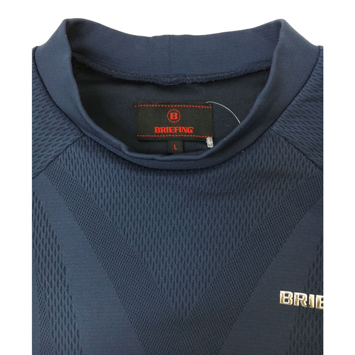 中古 メンズ ブリーフィング BRIEFING 半袖シャツ L ネイビー 紺