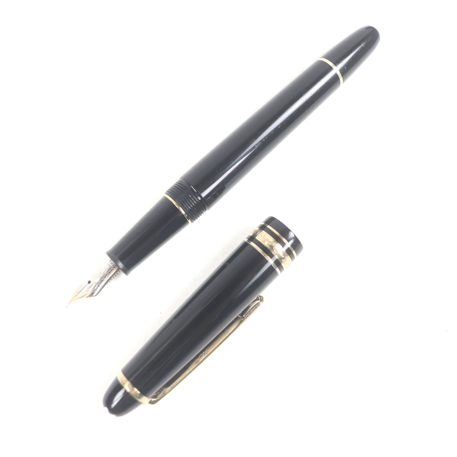 □MONTBLANC モンブラン マイスターシュテュック Pix P145 ペン先14K Fニブ キャップ式 万年筆 ブラック ゴールド ドイツ製 メンズ