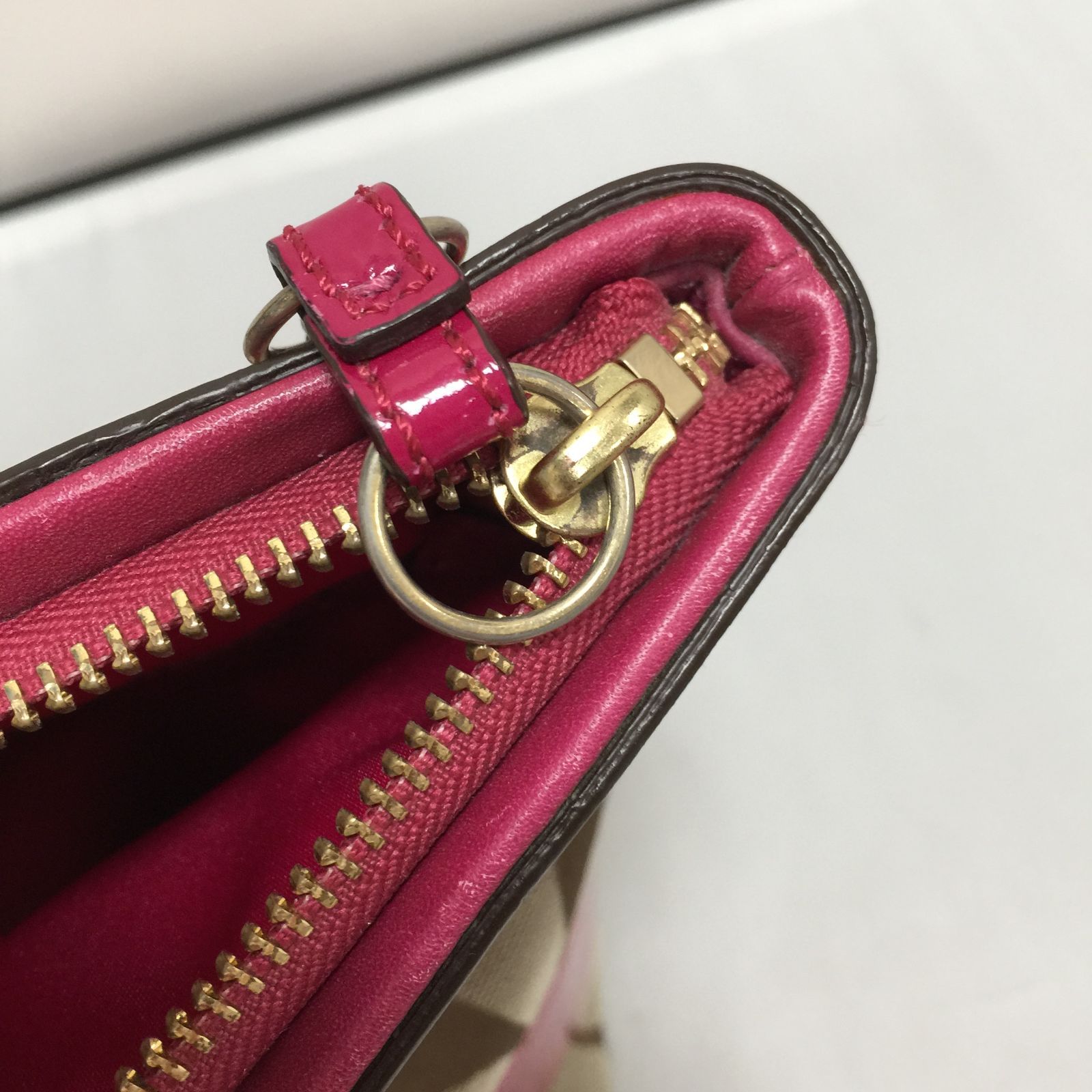 COACH コーチ シグネチャー トートバッグ カーキ ピンク 12429