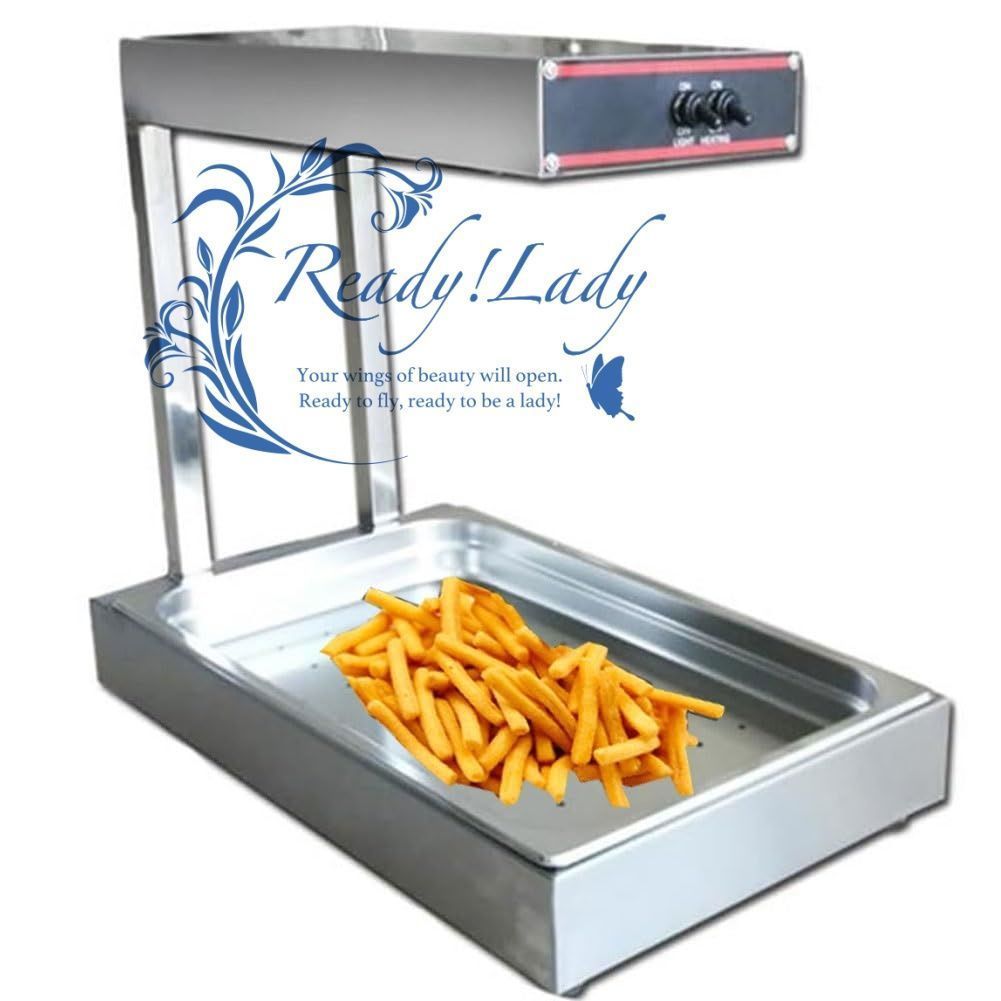 耐久性のあるフレンチフライウォーマー フレンチフライヒートランプ 商業用1000Wステンレス鋼食品ランプウォーマー 家庭用キッチン調理用フライドポテトチキン
