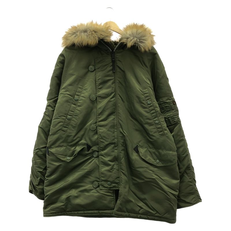 中古】ALPHA インダストリーズ フライトジャケット XL カーキ アルファ