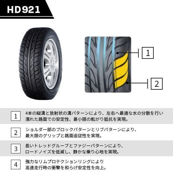 落ち着いた 4本セット 225 40R18 製造 サマータイヤ HAIDA HD921 沖縄県は除く 225 40 18 即 可