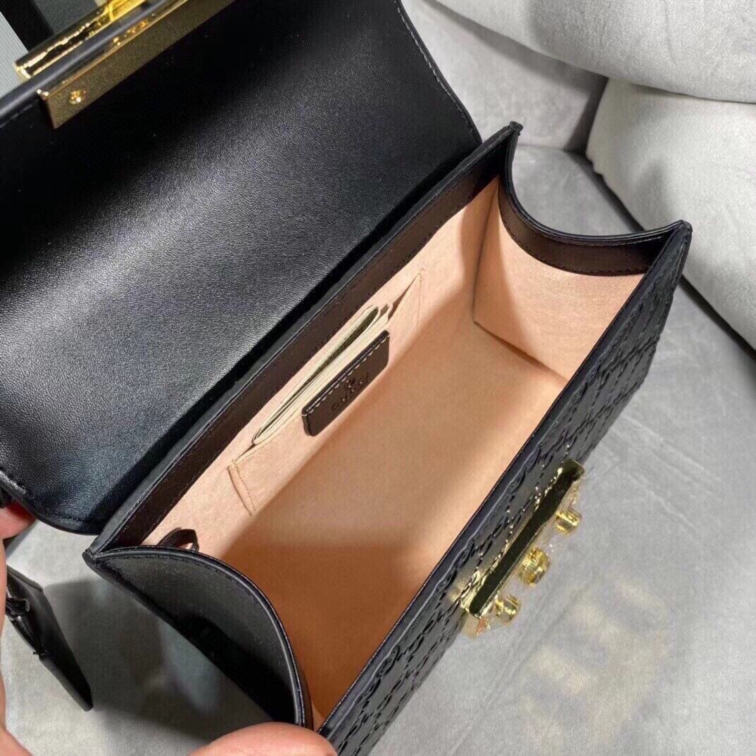 今日特価】GUCCI Padlock ブラック 20x14 チェーンバッグ 送料