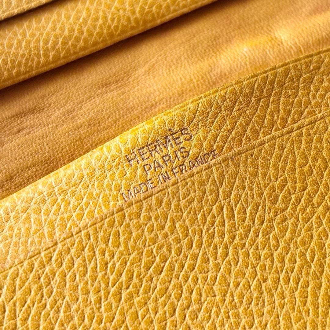 良好 美品『エルメス』べアン ミニ イエロー ゴールド 黄色 カード  
