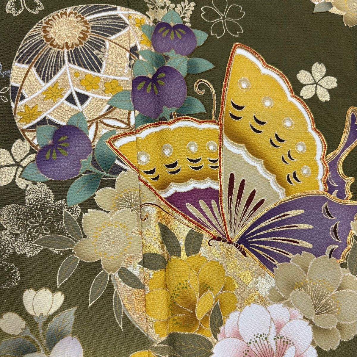 振袖　広衿　袷　金彩　裄長　ロング丈　裄67.5cm　丈162.5cm 振袖 広衿 袷 金彩 裄長 ロング丈 裄67.5cm 丈162.5cm レディース