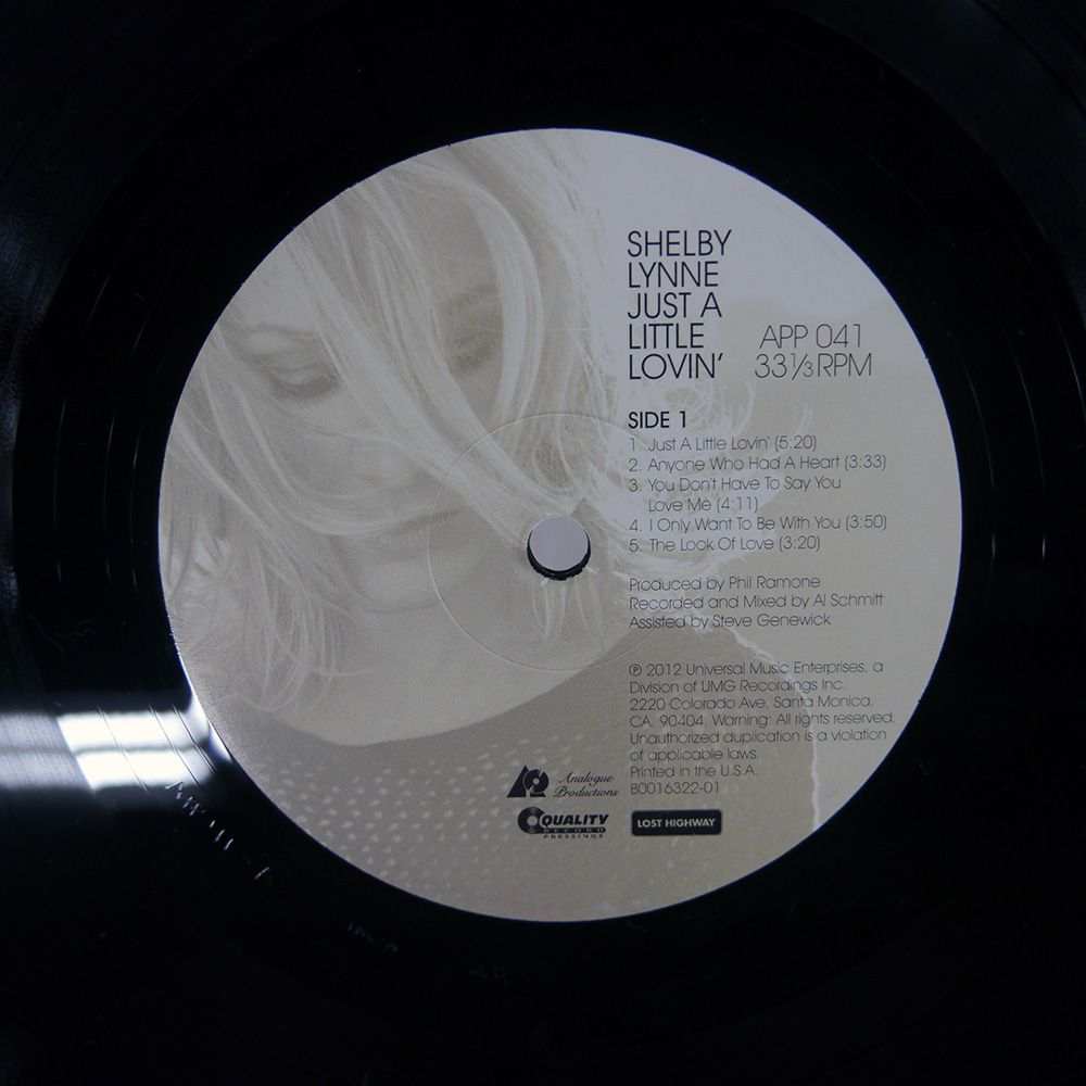 US盤 SHELBY LYNNE/JUST A LITTLE LOVIN'/ANALOGUE PRODUCTIONS