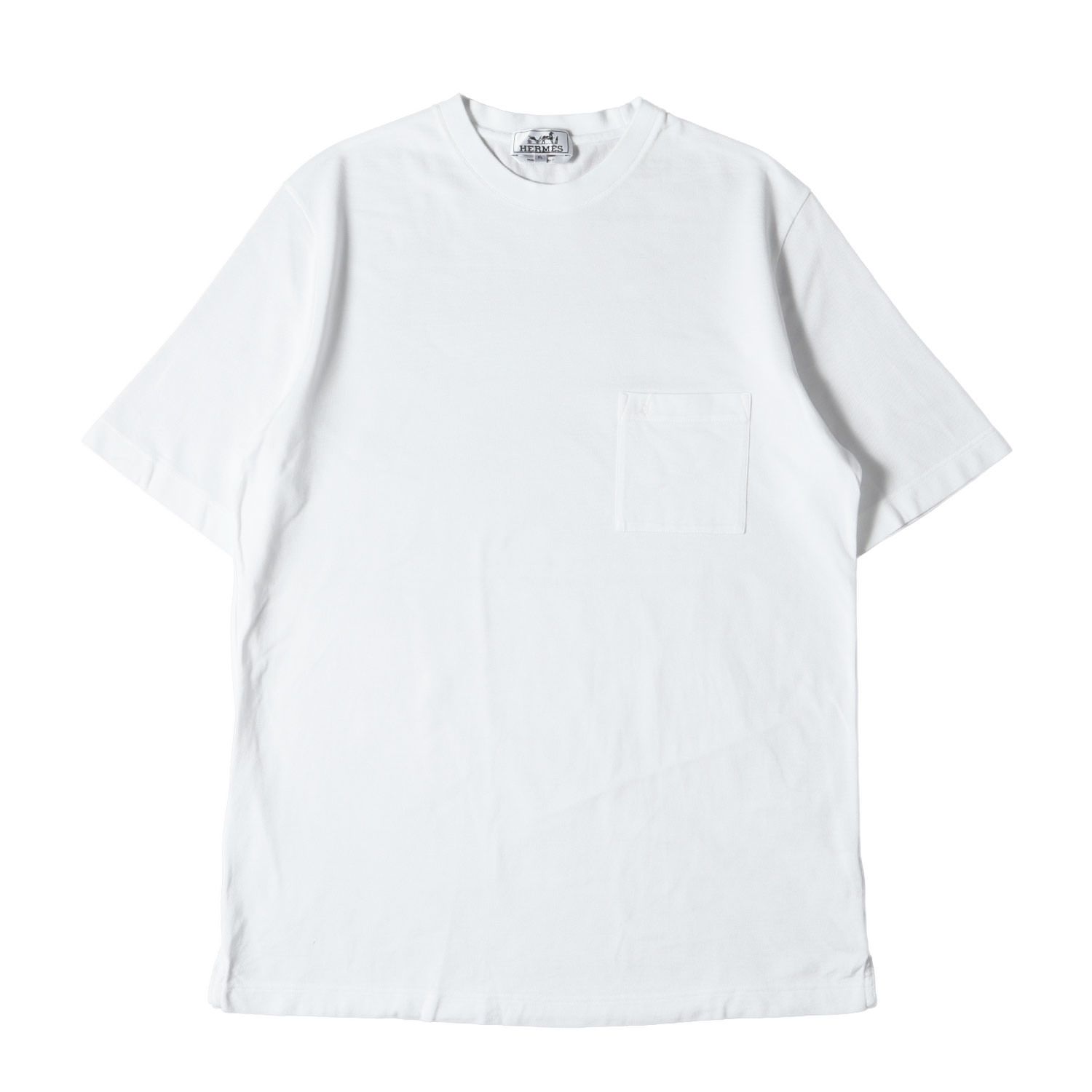 HERMES エルメス 鹿の子 クルーネック ポケット 半袖 Tシャツ