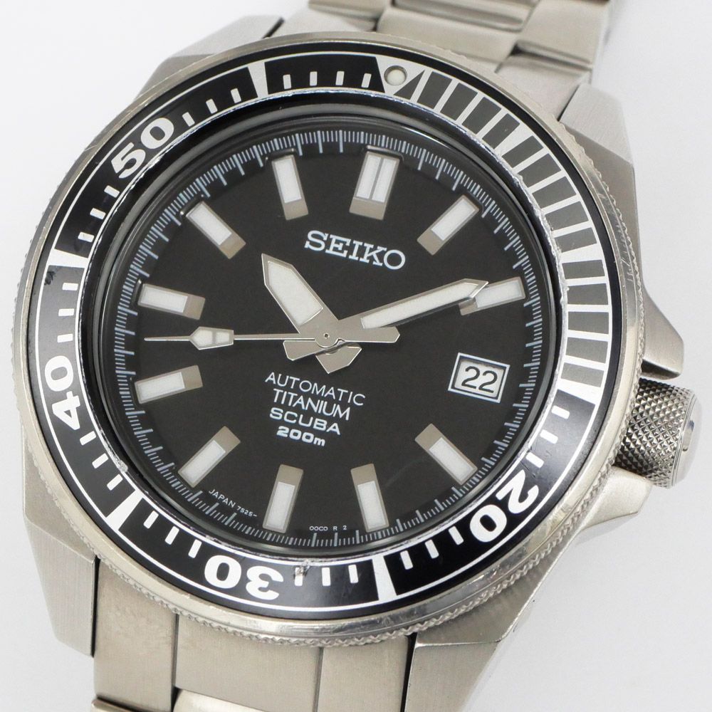 名東】セイコー ブラックサムライ ダイバースキューバ200m SBDA001