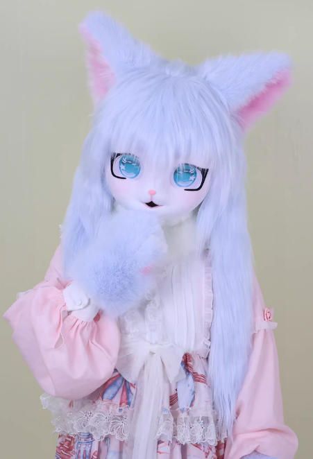 着ぐるみヘッド 犬 NO.232 青 ブルー 全頭ヘッド ケモノ ファースーツ