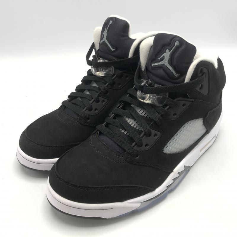 【中古】NIKE AIR JORDAN5 Moonlight スニーカー 26cm CT4838-011 ブラック ホワイト ナイキ[10]