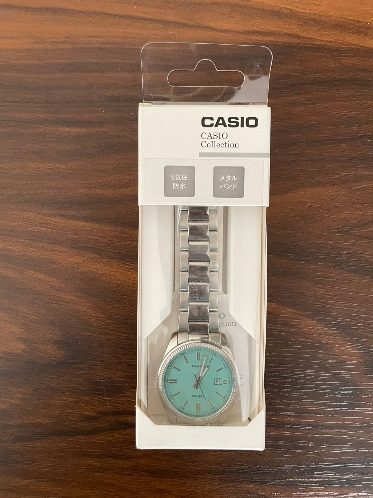 新品 CASIO Collection グリーンカラー デイトアナログモデル 新品 CASIO Collection グリーンカラー デイトアナログモデル