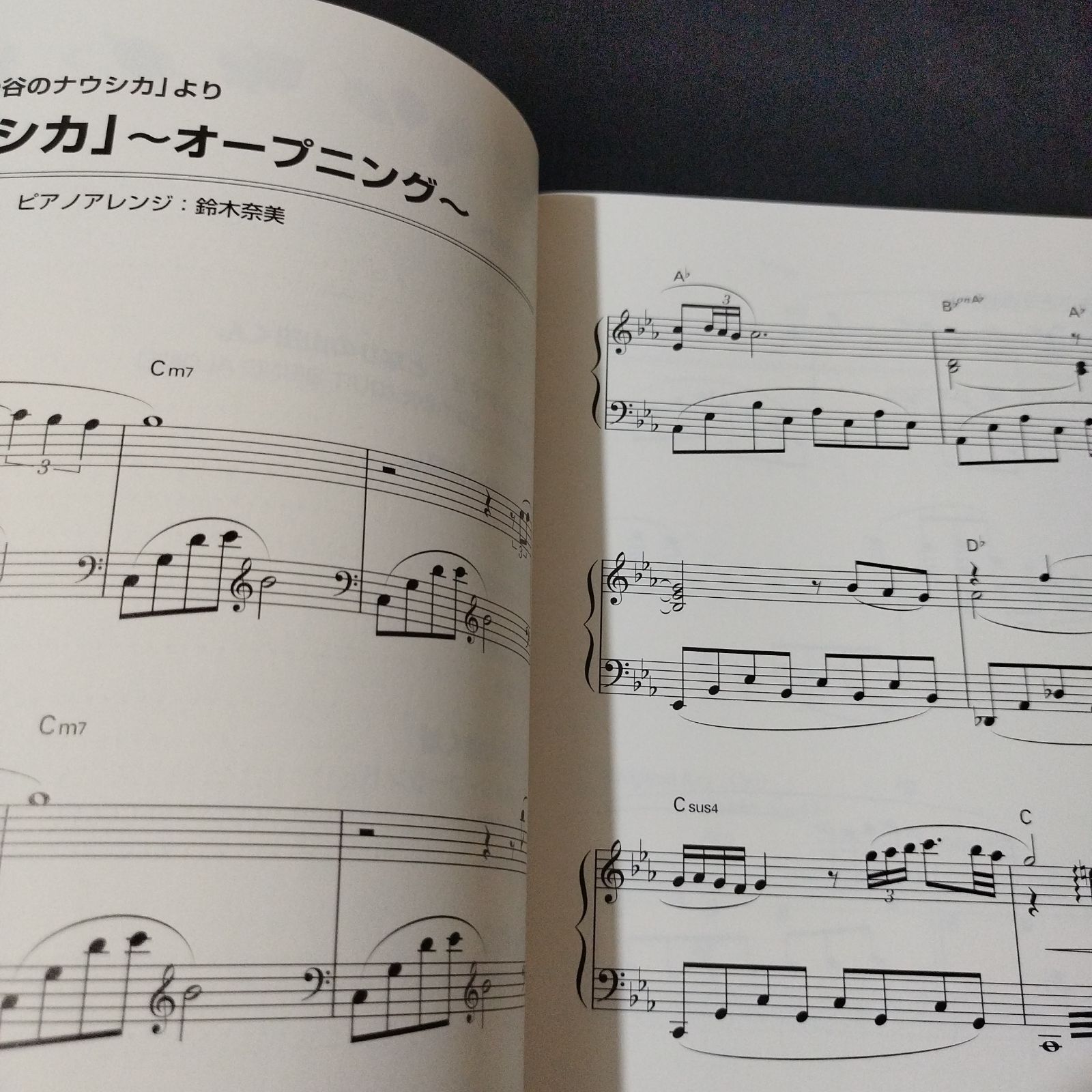 ピアノソロ スタジオジブリ作品集 『風の谷のナウシカ』~『風立ちぬ』『かぐや姫の物語』　楽譜　棚Sa1