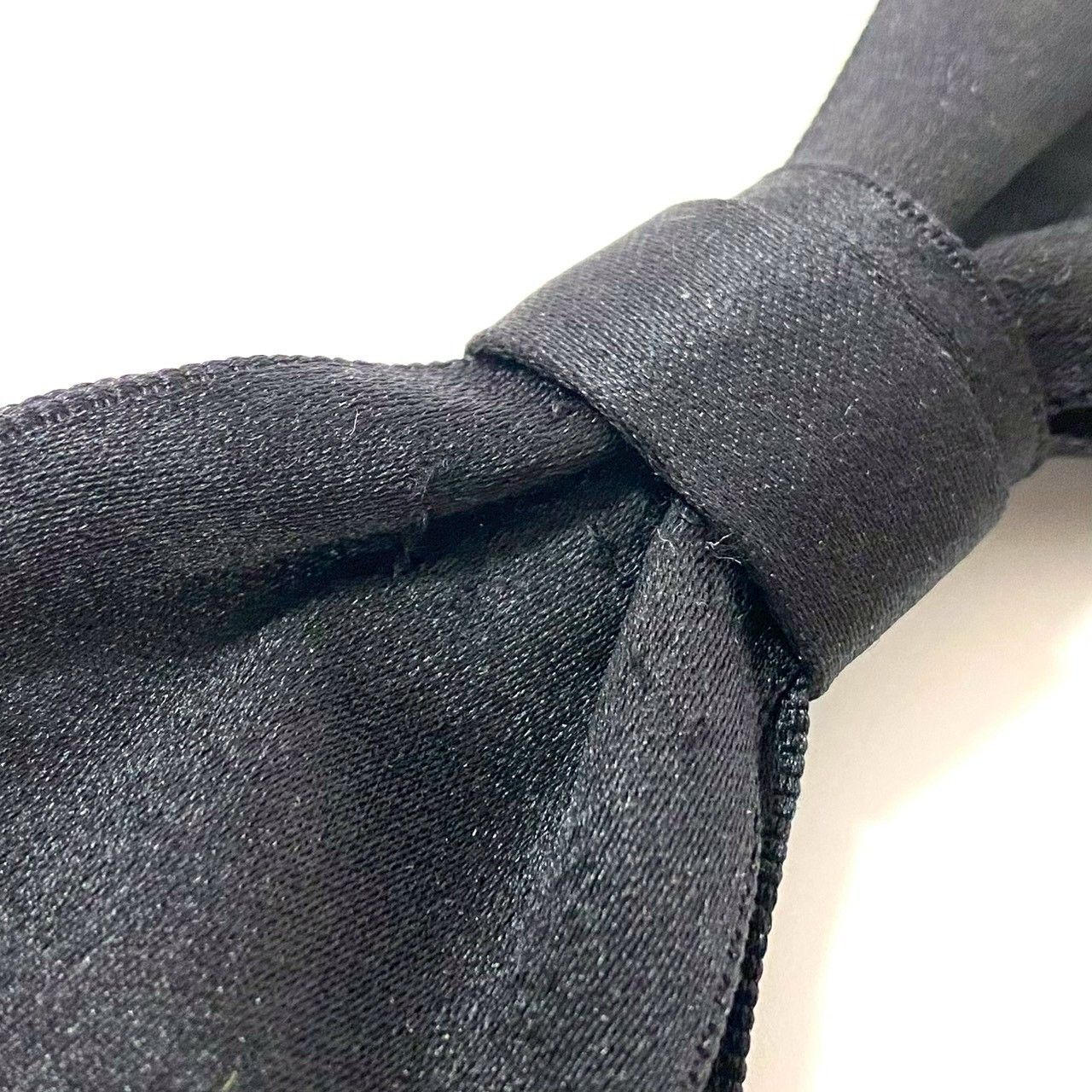 CHANEL】リボン ピンブローチ サテン ブラック/黒 コサージュ シャネル