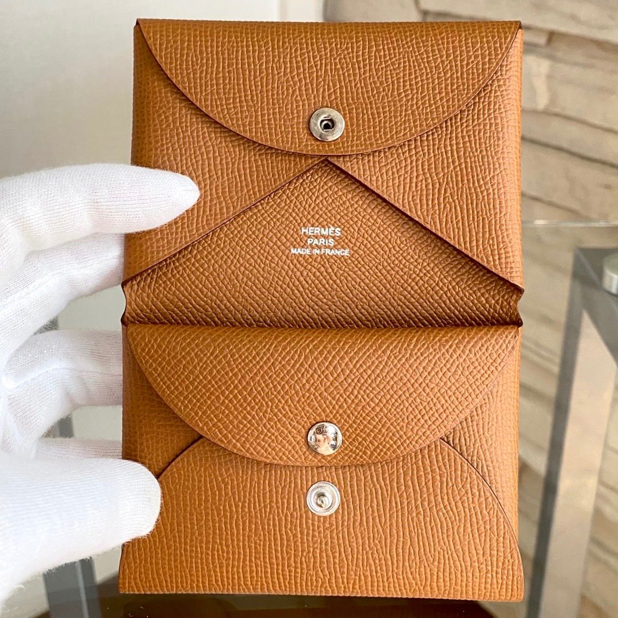 新品未使用】HERMES カルヴィ デュオゴールドヴォーエプソン